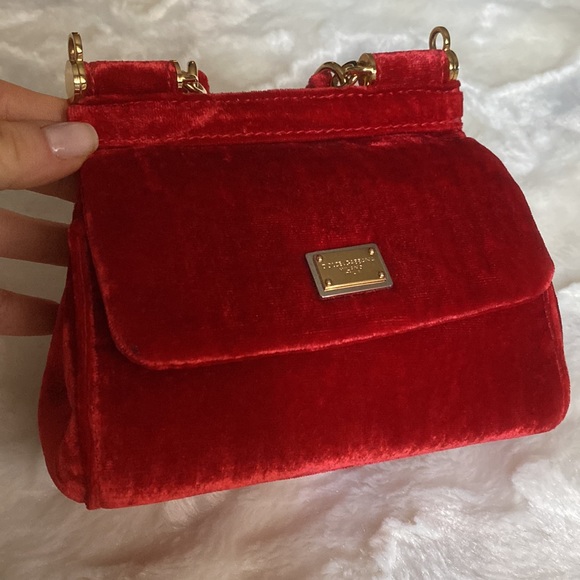 Authentic Dolce & Gabbana Velvet Micro Sicily Bag and Shoes - Picture 10 of 16